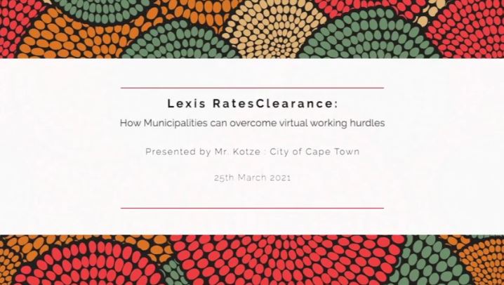 LexisNexis RatesClearance : Presented by Mr. Kotze